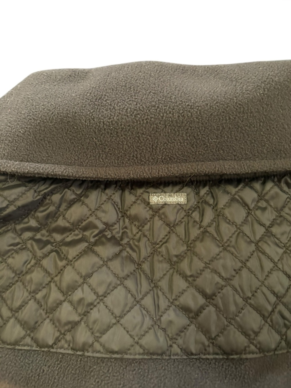 Columbia Black Quarter Zip Fleece Pullover Quilted Trim NWT Womens - Picture 4 of 4